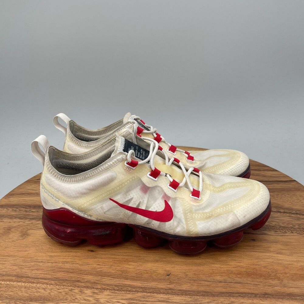 Nike Air Vapormax ID Shoes Womens Size 8.5 White Red Running Comfort Walking Gym